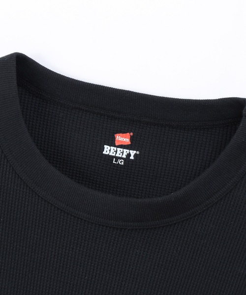 HANES(ヘインズ)の「【Hanes/ヘインズ】メンズ ビーフィー サーマルクルーネックロングスリーブTシャツ(Tシャツ/カットソー・メンズ・ホワイト/ブラック/ヘザーグレー/ネイビー・X-LARGE/MEDIUM/LARGE/SMALL)」の18枚目の写真