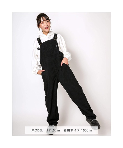 ZIDDY(ジディ)の「ZIDDY/ポケット付きコールテン無地オーバーオール(130~160cm)(サロペット/オーバーオール・キッズ・グリーン/ブラック・160/130/140/150)」の5枚目の写真