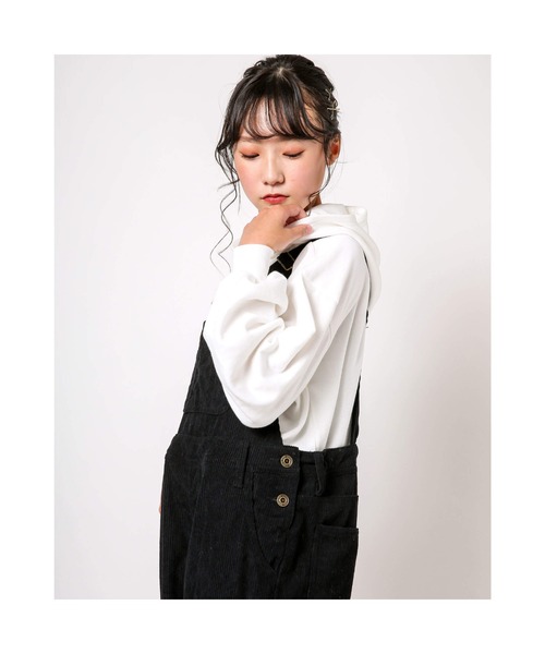 ZIDDY(ジディ)の「ZIDDY/ポケット付きコールテン無地オーバーオール(130~160cm)(サロペット/オーバーオール・キッズ・グリーン/ブラック・160/130/140/150)」の8枚目の写真