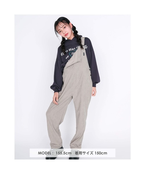 ZIDDY(ジディ)の「ZIDDY/ポケット付きコールテン無地オーバーオール(130~160cm)(サロペット/オーバーオール・キッズ・グリーン/ブラック・160/130/140/150)」の17枚目の写真