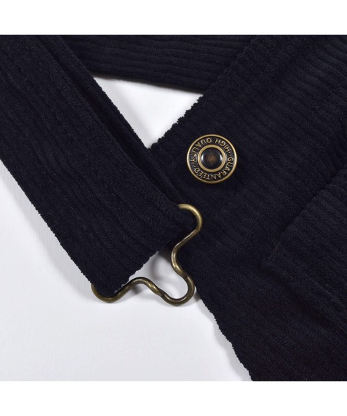 ZIDDY(ジディ)の「ZIDDY/ポケット付きコールテン無地オーバーオール(130~160cm)(サロペット/オーバーオール・キッズ・グリーン/ブラック・160/130/140/150)」の3枚目の写真