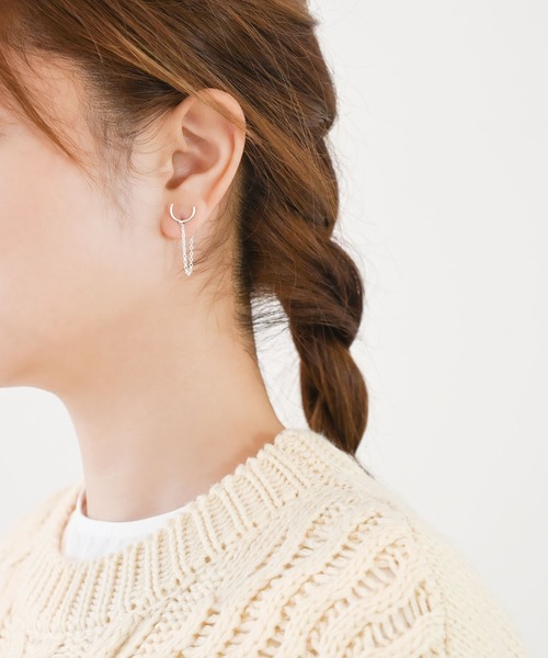MUTURA(ムツラ)の「SV925 シルバーチェーンピアス(ピアス(両耳用)・レディース・A/B/C・ONE SIZE)」の1枚目の写真