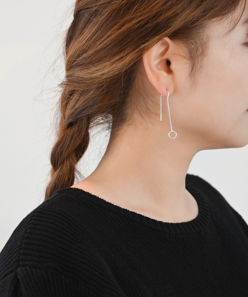 MUTURA(ムツラ)の「SV925 シルバーチェーンピアス(ピアス(両耳用)・レディース・A/B/C・ONE SIZE)」の13枚目の写真