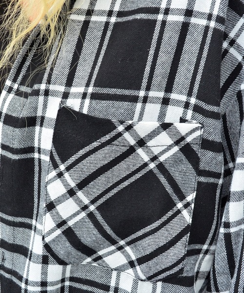 babyShoop（ベイビーシュープ）の「切り替えチェックシャツ（シャツ/ブラウス・レディース・ブラック・FREE）」の6枚目の写真