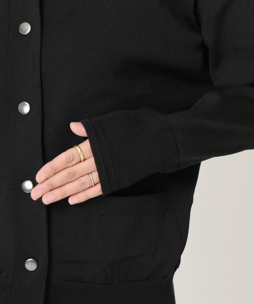 JOURNAL STANDARD（ジャーナルスタンダード）の「ウォッシャブルハイツイストニットブルゾン◆（カーディガン/ボレロ・レディース・レッド/グリーン/ネイビー/ブラック・FREE）」の15枚目の写真