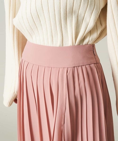 A de a.v.v（アードアー・ヴェ・ヴェ）の「レイヤードアシンメトリーシフォンプリーツスカート（スカート・レディース・ブラック/ベージュ/ライトピンク・39）」の18枚目の写真