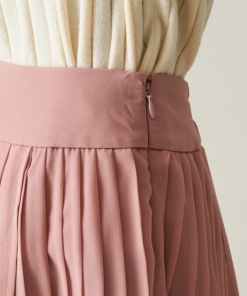 A de a.v.v（アードアー・ヴェ・ヴェ）の「レイヤードアシンメトリーシフォンプリーツスカート（スカート・レディース・ブラック/ベージュ/ライトピンク・39）」の19枚目の写真