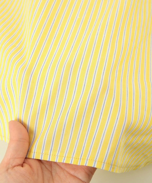 titivate（ティティベイト）の「ｽﾄﾗｲﾌﾟ柄ﾋﾞｯｸﾞｼｬﾂﾜﾝﾋﾟｰｽ（シャツワンピース・レディース・ブルー系その他/イエロー系その他/グリーン系その他・S/M/L）」の18枚目の写真