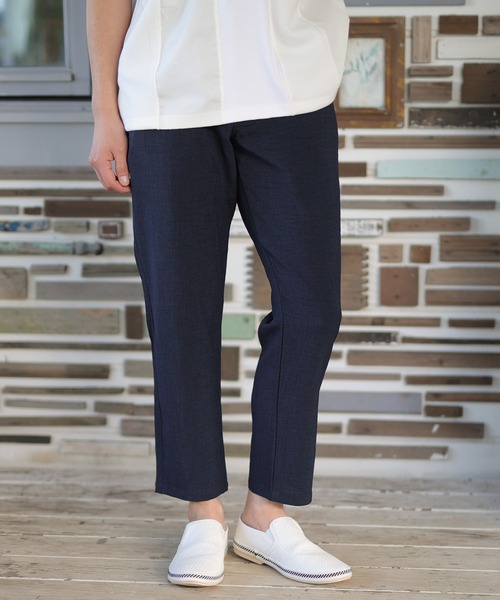 UNION STATION(ユニオンステーション)の「【セットアップ対応】【AIR LIGHT -Rugged version-】スリムイージースラックスパンツ(その他パンツ・メンズ・ネイビー/グレイッシュベージュ/ライトグレー・S/M/L)」の3枚目の写真