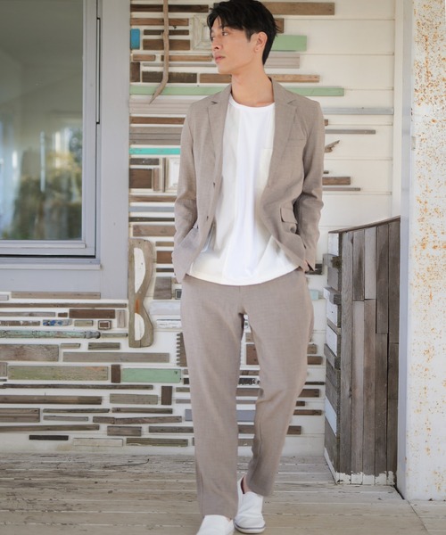 UNION STATION(ユニオンステーション)の「【セットアップ対応】【AIR LIGHT -Rugged version-】スリムイージースラックスパンツ(その他パンツ・メンズ・ネイビー/グレイッシュベージュ/ライトグレー・S/M/L)」の10枚目の写真