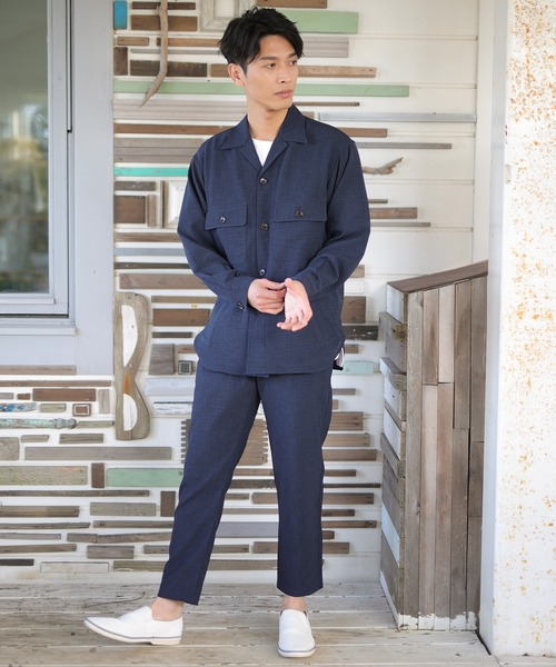 UNION STATION(ユニオンステーション)の「【セットアップ対応】【AIR LIGHT -Rugged version-】スリムイージースラックスパンツ(その他パンツ・メンズ・ネイビー/グレイッシュベージュ/ライトグレー・S/M/L)」の13枚目の写真