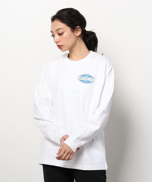 RVCA(ルーカ)の「RVCA レディース BALANCE SEAL WLT ロングスリーブTシャツ【2022年春夏モデル】/ルーカ長袖ロンT(Tシャツ/カットソー・レディース・ホワイト/ブラック/グリーン・SMALL/MEDIUM/X-SMALL)」の2枚目の写真