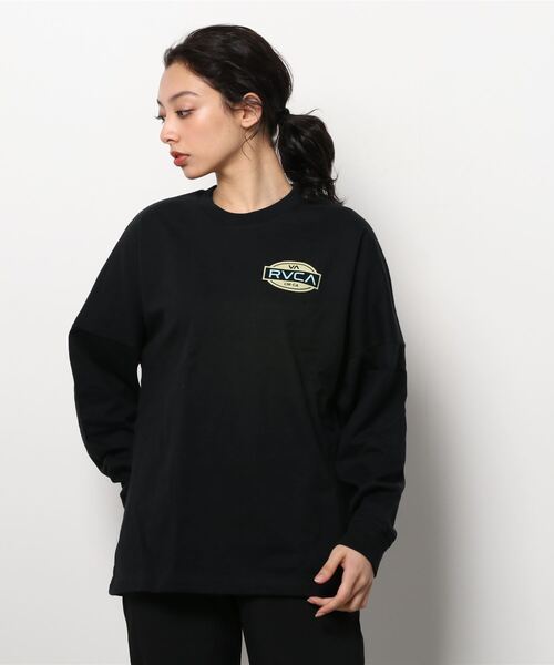 RVCA(ルーカ)の「RVCA レディース BALANCE SEAL WLT ロングスリーブTシャツ【2022年春夏モデル】/ルーカ長袖ロンT(Tシャツ/カットソー・レディース・ホワイト/ブラック/グリーン・SMALL/MEDIUM/X-SMALL)」の3枚目の写真