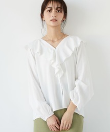 CRAFT STANDARD BOUTIQUE | フリルカラーブラウス　＊◆(シャツ/ブラウス)