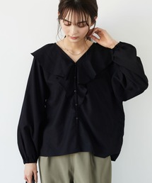 CRAFT STANDARD BOUTIQUE | フリルカラーブラウス　＊◆(シャツ/ブラウス)