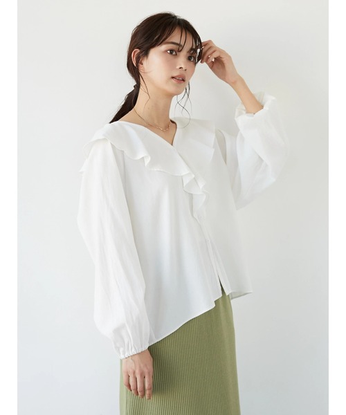 CRAFT STANDARD BOUTIQUE（クラフトスタンダードブティック）の「フリルカラーブラウス　＊◆（シャツ/ブラウス・レディース・ブラック/オフホワイト/ミント・FREE）」の21枚目の写真