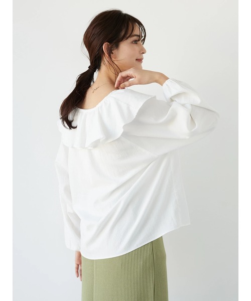 CRAFT STANDARD BOUTIQUE（クラフトスタンダードブティック）の「フリルカラーブラウス　＊◆（シャツ/ブラウス・レディース・ブラック/オフホワイト/ミント・FREE）」の11枚目の写真