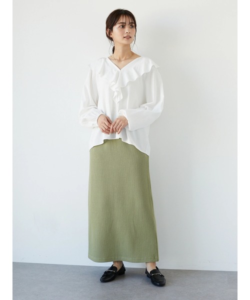 CRAFT STANDARD BOUTIQUE（クラフトスタンダードブティック）の「フリルカラーブラウス　＊◆（シャツ/ブラウス・レディース・ブラック/オフホワイト/ミント・FREE）」の8枚目の写真