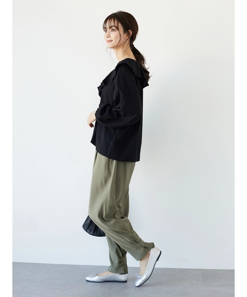 CRAFT STANDARD BOUTIQUE（クラフトスタンダードブティック）の「フリルカラーブラウス　＊◆（シャツ/ブラウス・レディース・ブラック/オフホワイト/ミント・FREE）」の9枚目の写真