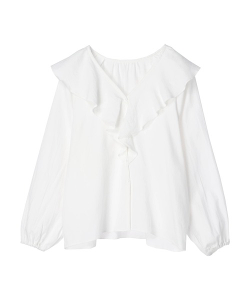 CRAFT STANDARD BOUTIQUE（クラフトスタンダードブティック）の「フリルカラーブラウス　＊◆（シャツ/ブラウス・レディース・ブラック/オフホワイト/ミント・FREE）」の7枚目の写真