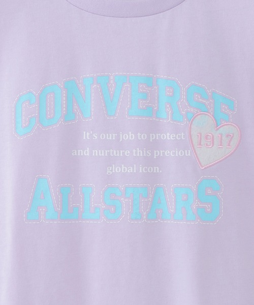 CONVERSE ALL STAR(コンバースオールスター)の「【キッズ】CONVERSE コンバース 肩テープT(130~160cm)(Tシャツ/カットソー・キッズ・ブラック/ライトパープル・130/140/160/150)」の7枚目の写真