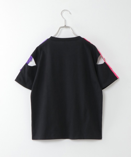 CONVERSE ALL STAR(コンバースオールスター)の「【キッズ】CONVERSE コンバース 肩テープT(130~160cm)(Tシャツ/カットソー・キッズ・ブラック/ライトパープル・130/140/160/150)」の6枚目の写真