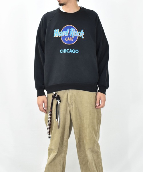 VINTAGE（ヴィンテージ）の「【ヴィンテージ古着】80s Hard Rock CAFE/ハードロックカフェ ロゴ プリントスウェット（スウェット・メンズ・ブラック・LARGE）」の4枚目の写真