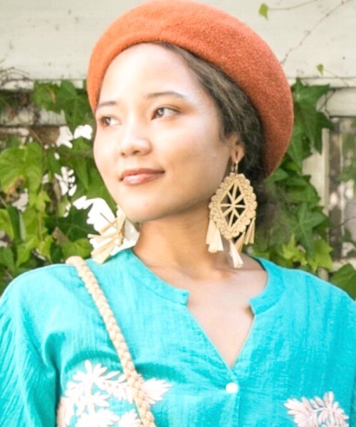 チャイハネ（チャイハネ）の「【チャイハネ】ラターフピアス（ピアス（両耳用）・レディース・ブラウン/ベージュ・FREE）」の4枚目の写真