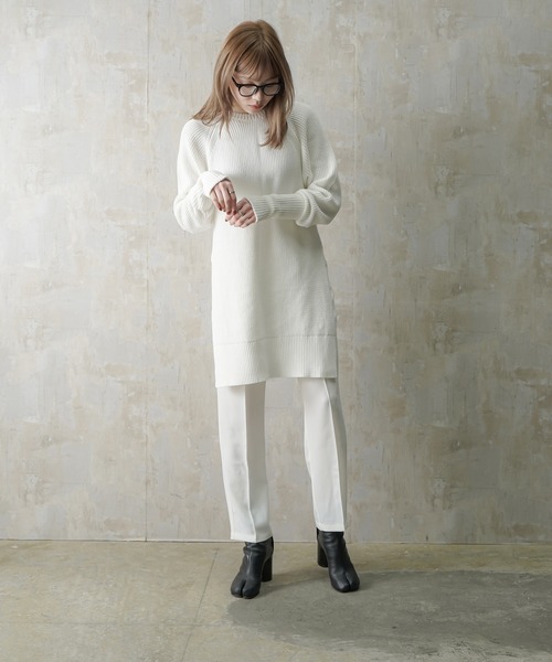 Lull（ルル）の「【Lull / ルル】センタープレスタックテーパードパンツ（スラックス・レディース・イエロー/ブラック/ピンク/レッド/ブルー/ホワイト/グリーン・ONESIZE）」の14枚目の写真