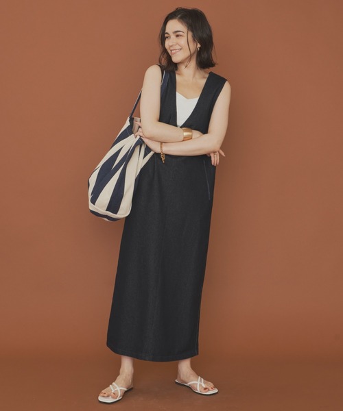 Aunt Marie's（アントマリーズ）の「ストライプオーバートートバッグ（トートバッグ・レディース・ブラック/ネイビー・FREE）」の16枚目の写真