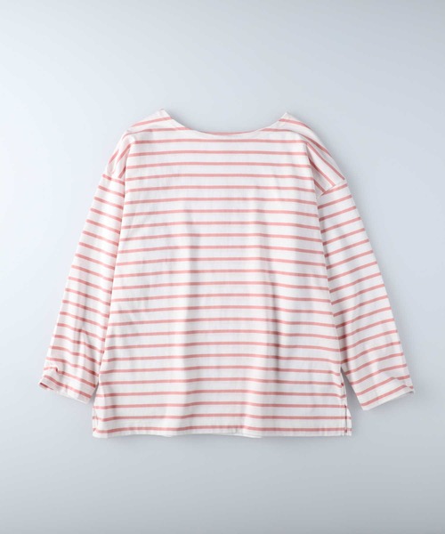 HONEYSUCKLE ROSE（ハニーサックルローズ）の「【HONEYSUCKLE ROSE】ボーダープルオーバー（Tシャツ/カットソー・レディース・ネイビー/グリーン/ピンク・M/L）」の7枚目の写真