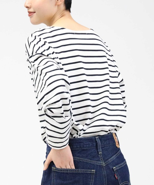 HONEYSUCKLE ROSE（ハニーサックルローズ）の「【HONEYSUCKLE ROSE】ボーダープルオーバー（Tシャツ/カットソー・レディース・ネイビー/グリーン/ピンク・M/L）」の13枚目の写真