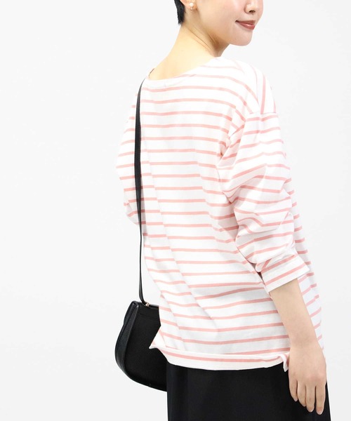 HONEYSUCKLE ROSE（ハニーサックルローズ）の「【HONEYSUCKLE ROSE】ボーダープルオーバー（Tシャツ/カットソー・レディース・ネイビー/グリーン/ピンク・M/L）」の11枚目の写真