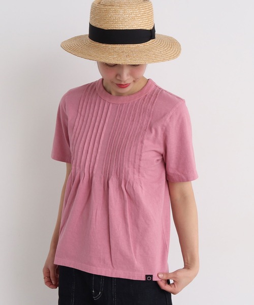 Malle（マル）の「malle 20/-天竺　ピンタックＴシャツ（Tシャツ/カットソー・レディース・ピンク/ブラック/オフホワイト・FREE）」の19枚目の写真