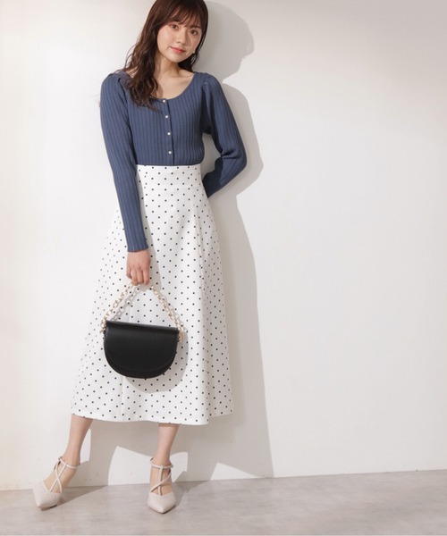 PROPORTION BODY DRESSING（プロポーションボディドレッシング）の「前後２ＷＡＹボリュームスリーブリブ / 1212170309（ニット/セーター・レディース・ブルー/ホワイト系その他/オレンジ・FREE）」の8枚目の写真