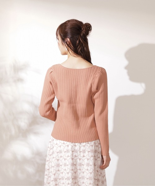 PROPORTION BODY DRESSING（プロポーションボディドレッシング）の「前後２ＷＡＹボリュームスリーブリブ / 1212170309（ニット/セーター・レディース・ブルー/ホワイト系その他/オレンジ・FREE）」の7枚目の写真