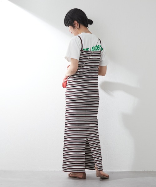 SHENERY(シーナリー)の「総針ボーダーニットキャミワンピース(ワンピース・レディース・ブラウン・FREE)」の8枚目の写真