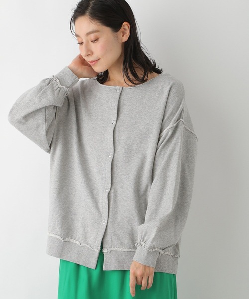 LEPSIM（レプシィム）の「カットオフ2WAYカーディガン　272354（カーディガン/ボレロ・レディース・グレー/チャコールグレー/ミント・FREE）」の3枚目の写真
