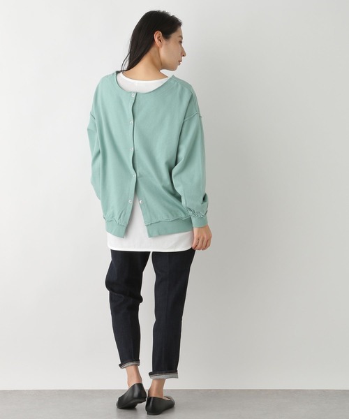 LEPSIM（レプシィム）の「カットオフ2WAYカーディガン　272354（カーディガン/ボレロ・レディース・グレー/チャコールグレー/ミント・FREE）」の10枚目の写真