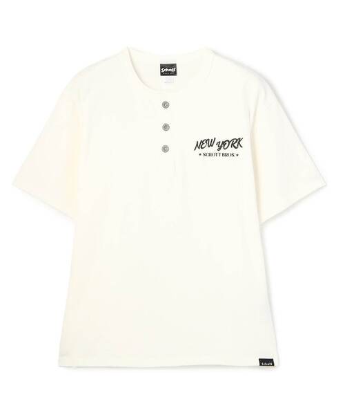 schott（ショット）の「Schott/ショット/SKULL W/GLASSES HENLEY T