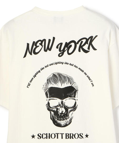 schott（ショット）の「Schott/ショット/SKULL W/GLASSES HENLEY