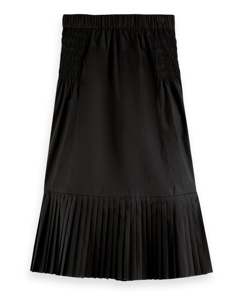MAISON SCOTCH(メゾンスコッチ)の「スモック プリーツスカート【164805】(スカート・レディース・ブラック・X-SMALL/SMALL)」の4枚目の写真