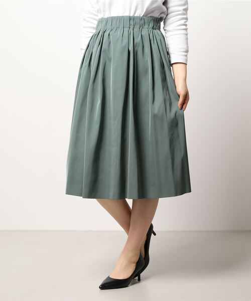 Emilyan（エミリアン）の「【2022SS】リバーシブルタフタ・カラーフレアースカート（スカート・レディース・イエロー/オレンジ/グリーン・64）」の7枚目の写真