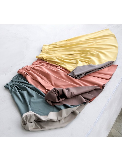 Emilyan（エミリアン）の「【2022SS】リバーシブルタフタ・カラーフレアースカート（スカート・レディース・イエロー/オレンジ/グリーン・64）」の16枚目の写真