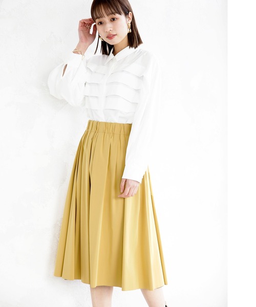 Emilyan（エミリアン）の「【2022SS】リバーシブルタフタ・カラーフレアースカート（スカート・レディース・イエロー/オレンジ/グリーン・64）」の21枚目の写真