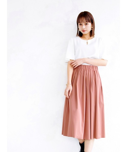 Emilyan（エミリアン）の「【2022SS】リバーシブルタフタ・カラーフレアースカート（スカート・レディース・イエロー/オレンジ/グリーン・64）」の18枚目の写真