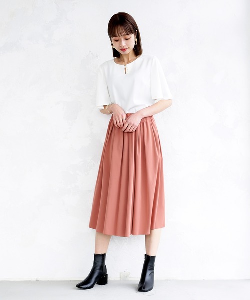 Emilyan（エミリアン）の「【2022SS】リバーシブルタフタ・カラーフレアースカート（スカート・レディース・イエロー/オレンジ/グリーン・64）」の20枚目の写真