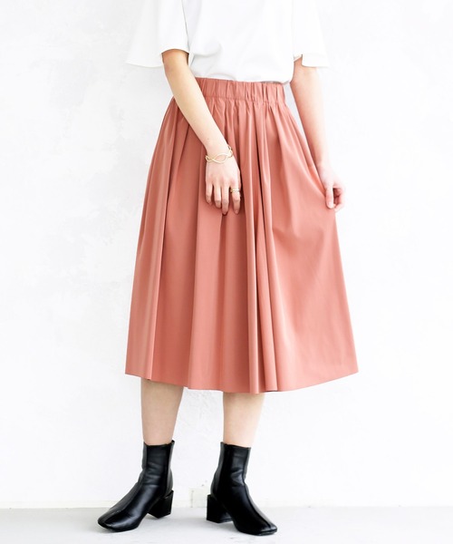 Emilyan（エミリアン）の「【2022SS】リバーシブルタフタ・カラーフレアースカート（スカート・レディース・イエロー/オレンジ/グリーン・64）」の12枚目の写真