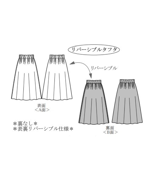 Emilyan（エミリアン）の「【2022SS】リバーシブルタフタ・カラーフレアースカート（スカート・レディース・イエロー/オレンジ/グリーン・64）」の13枚目の写真