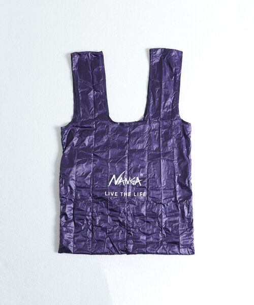 NANGA（ナンガ）の「【NANGA/ナンガ】POCKETABLE ECO BAG ポケッタブルエコバッグ（エコバッグ/サブバッグ・メンズ・ダークブラウン/ネイビー/レッド/パープル/オレンジ/ブラック・FREE）」の5枚目の写真